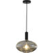 Canada 1 Light 12 inch Black and Antique Gold Pendant Ceiling Light